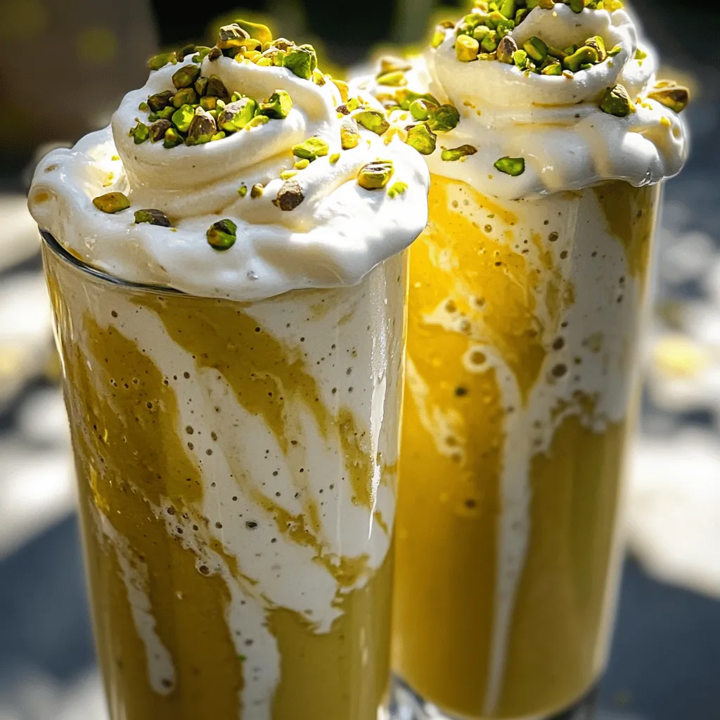 Pistachio Vanilla Cream Shake Delightful and Creamy Treat