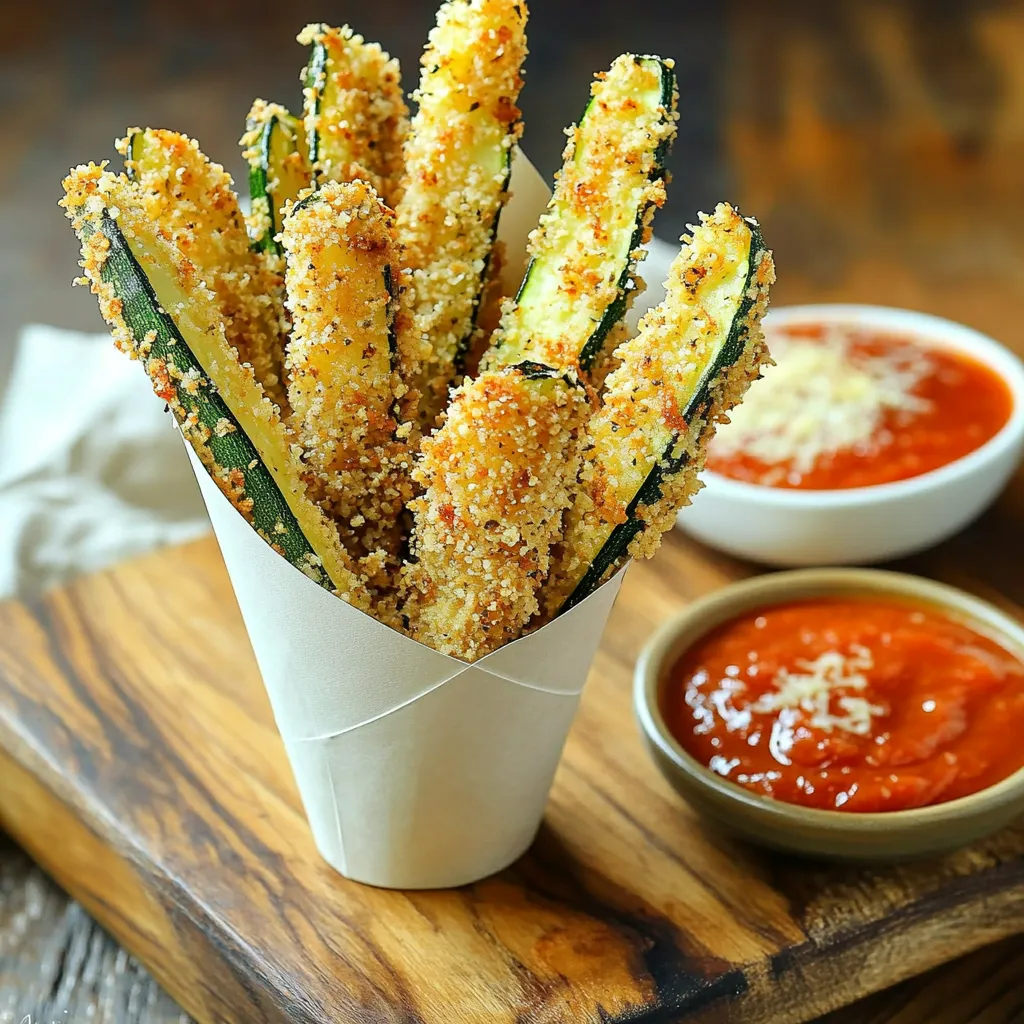 Air Fryer Zucchini Parmesan Fries Crispy and Tasty