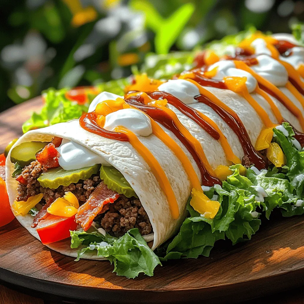 HUGE Bacon Cheeseburger Burrito Flavor Explosion