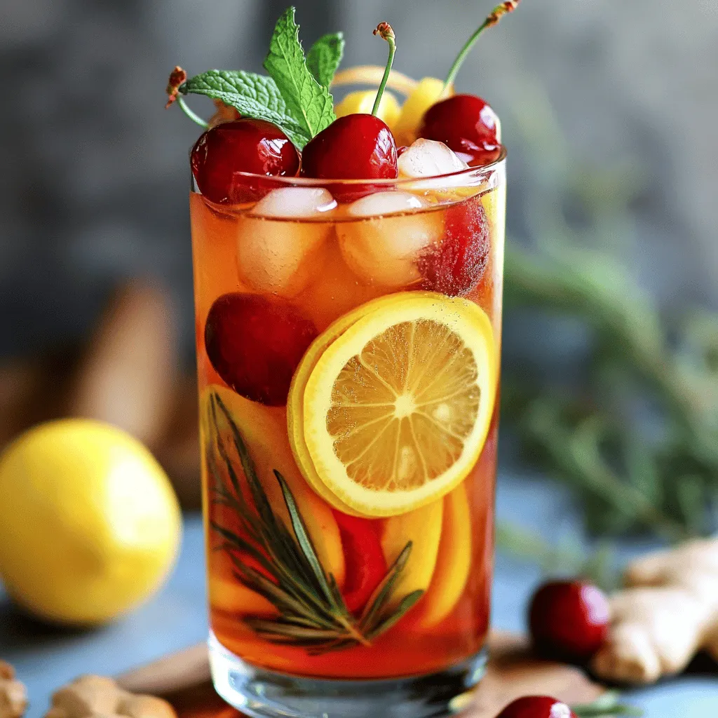 Sweet &#038; Spicy Cherry Ginger Iced Tea Recipe Delight
