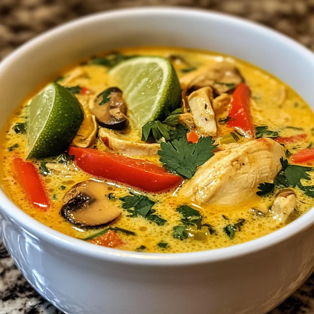 Thai Coconut Chicken Soup Flavorful and Nourishing Dish