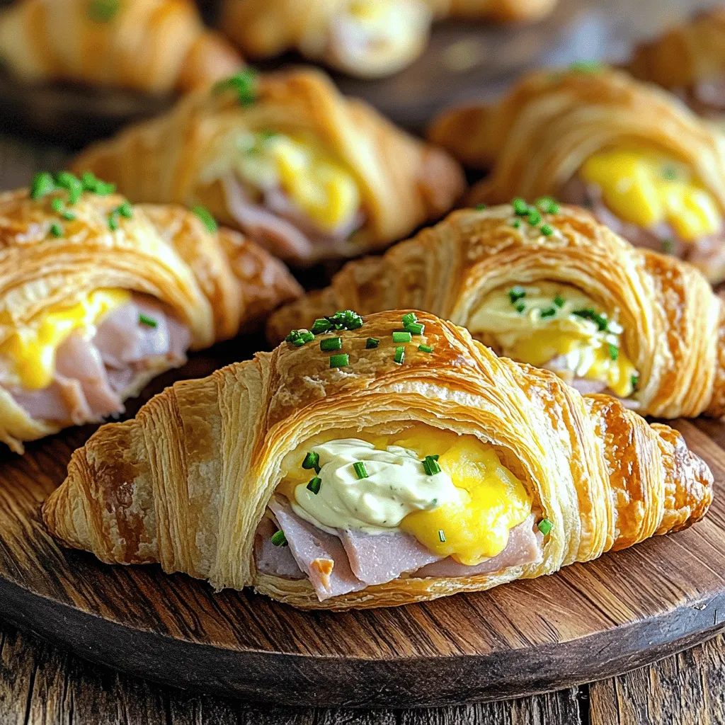 Irresistible Baked Ham and Cheese Croissants Recipe