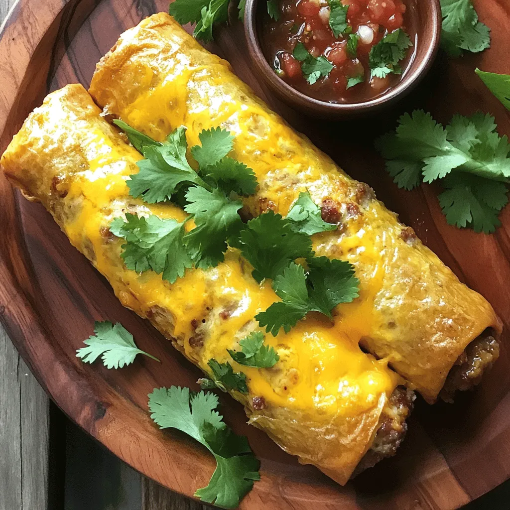 Sausage, egg, and cheese breakfast roll-ups are a tasty way to start your day. They mix savory sausage, fluffy eggs, and melted cheese in a soft tortilla. This dish is both fun to eat and easy to make. You can grab one on the go or enjoy it at the table.