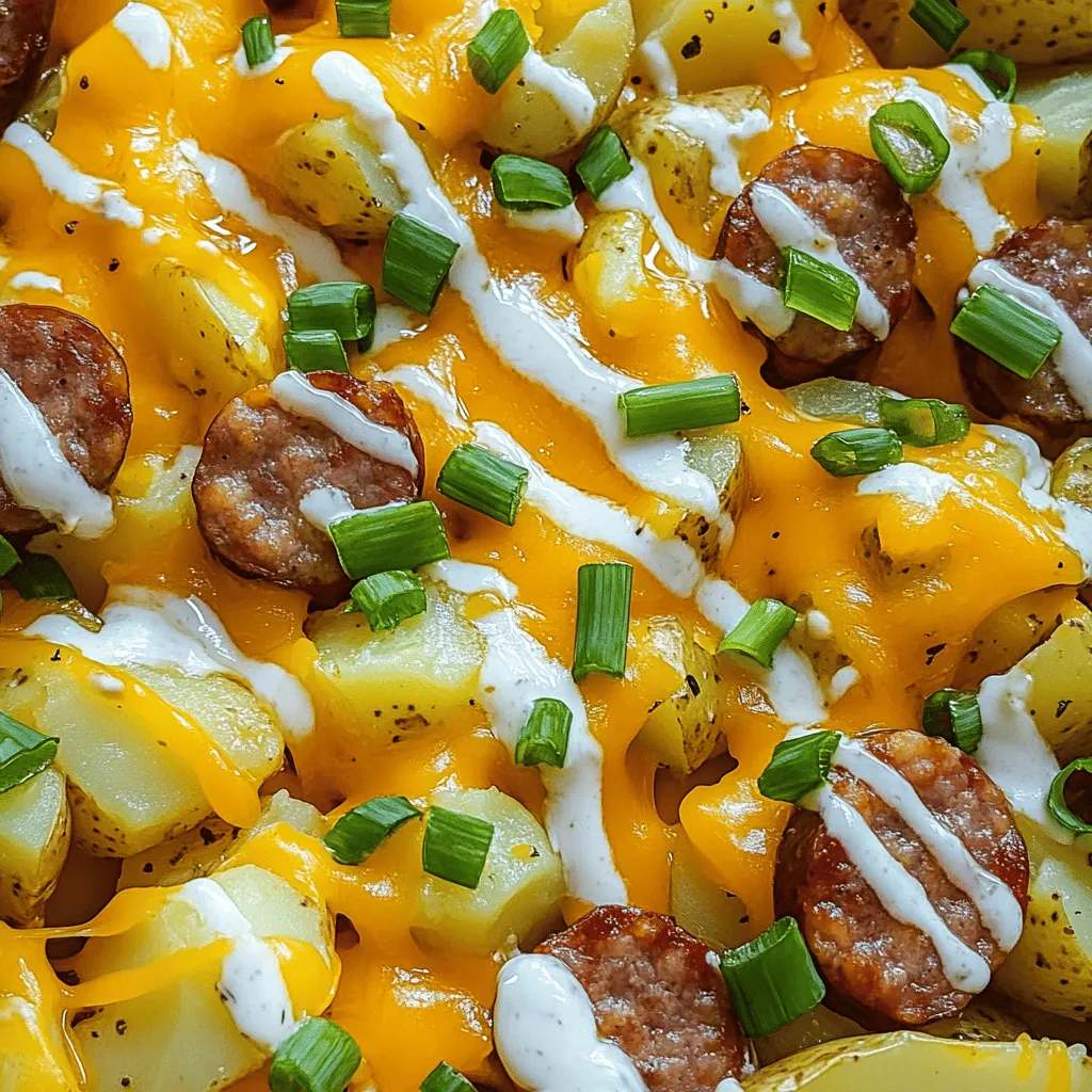To make Cheesy Ranch Potatoes and Smoked Sausage, you will need: