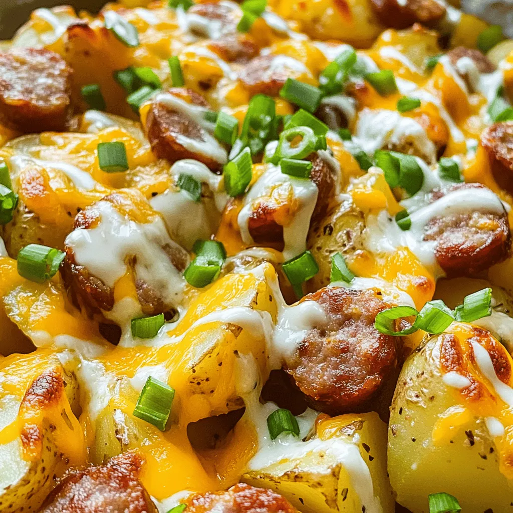 Cheesy Ranch Potatoes and Smoked Sausage Delight
