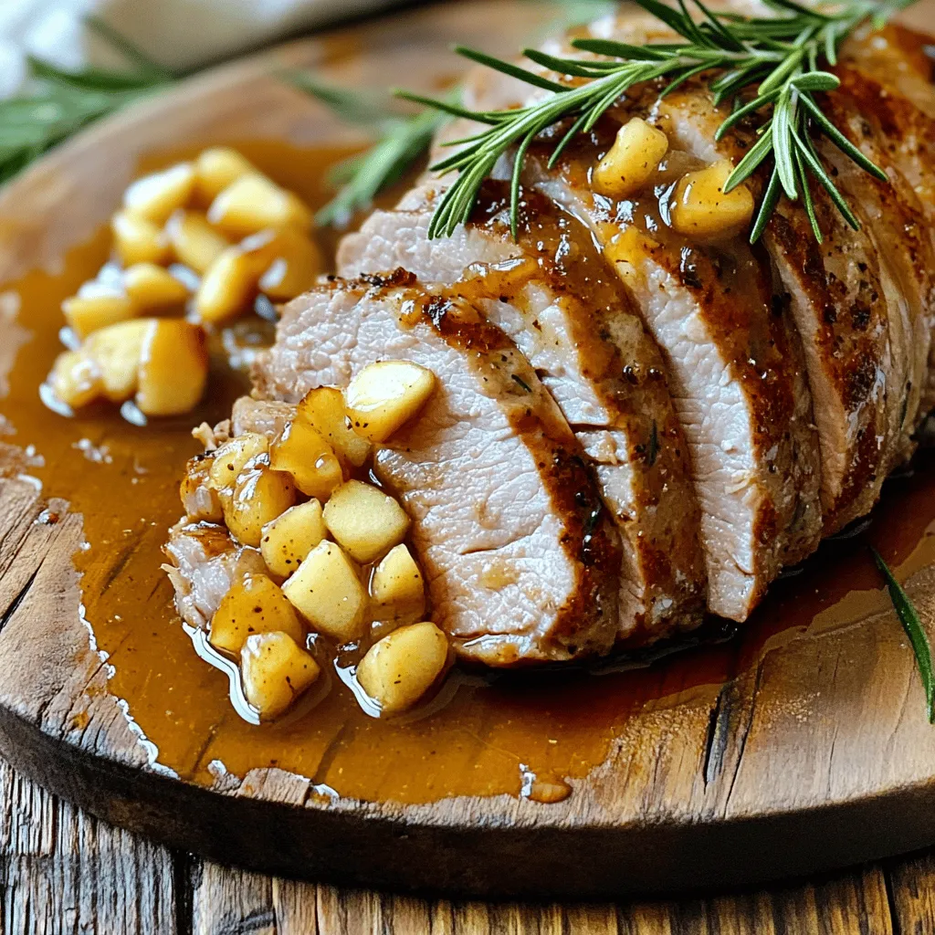 Rosemary Roasted Pork with Maple Apple Sauce Delight