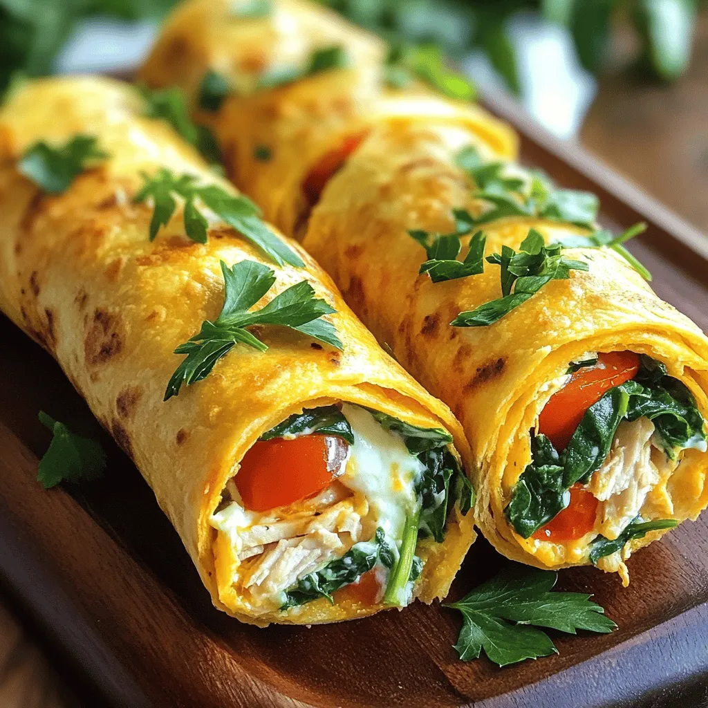 To make tasty Cheesy Garlic Chicken Wraps, you will need: