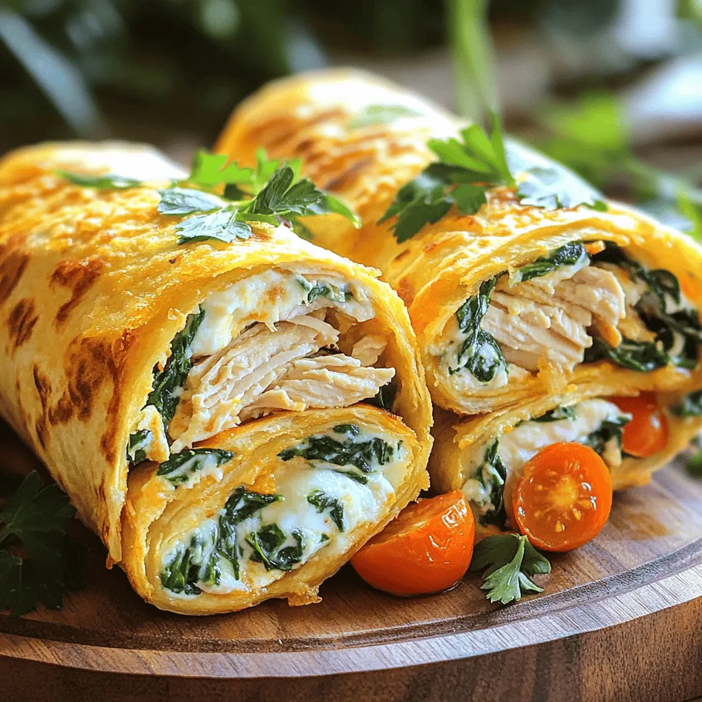 Cheesy Garlic Chicken Wraps Tasty and Easy Recipe