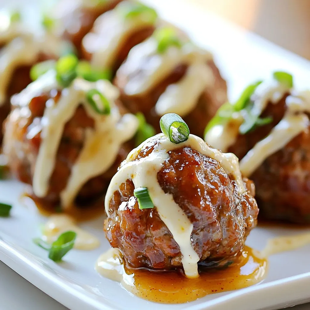 Korean BBQ Meatballs with Spicy Mayo Delight