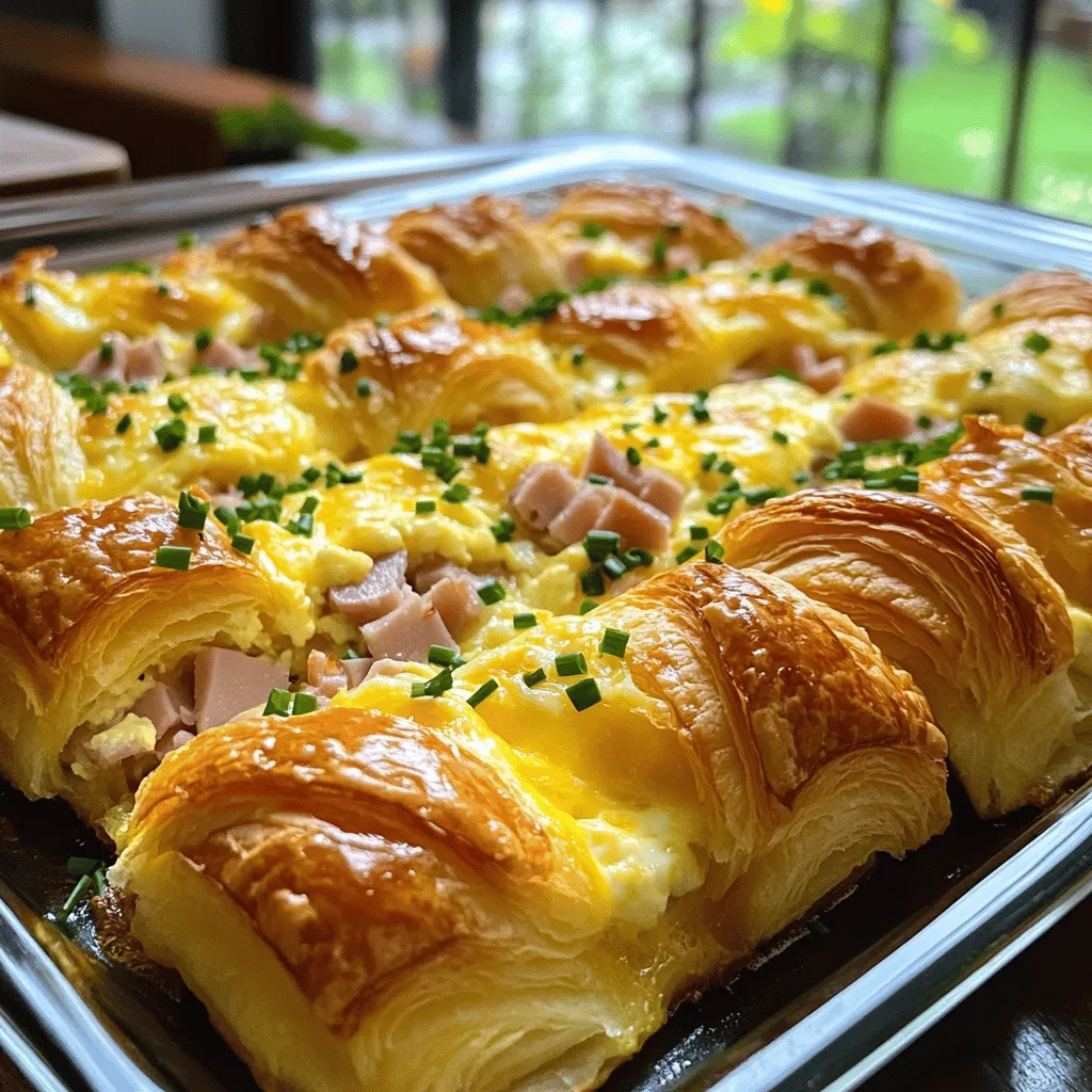Ham and Cheese Croissant Bake Tasty and Easy Recipe