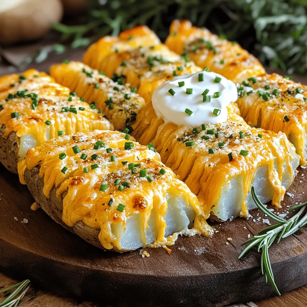 Hasselback potatoes are a fun twist on a classic dish. They come from Sweden and are named after a restaurant in Stockholm. You slice the potato thinly, but not all the way through. This style makes them look great and helps them cook evenly.