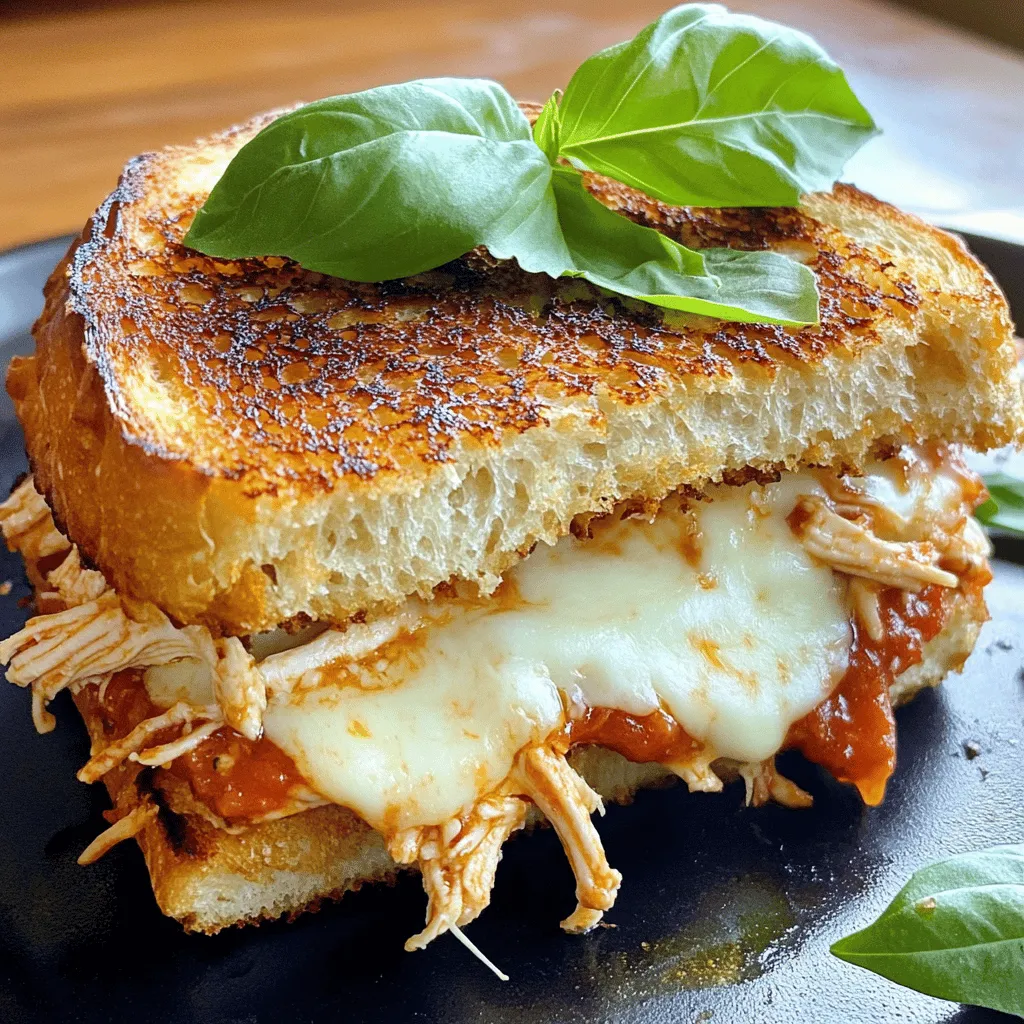 Lazy Chicken Parmesan Grilled Cheese Simple and Tasty