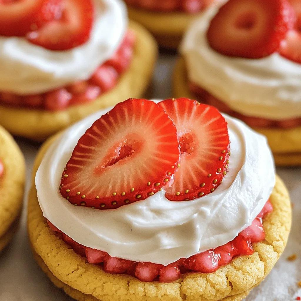 To make these delightful strawberry cake sandwich cookies, gather these main ingredients. You will need 1 ½ cups of all-purpose flour. This helps form the cookie base. Next, use 1 teaspoon of baking powder and ½ teaspoon of baking soda. They give the cookies a nice rise. Add ¼ teaspoon of salt for flavor balance.