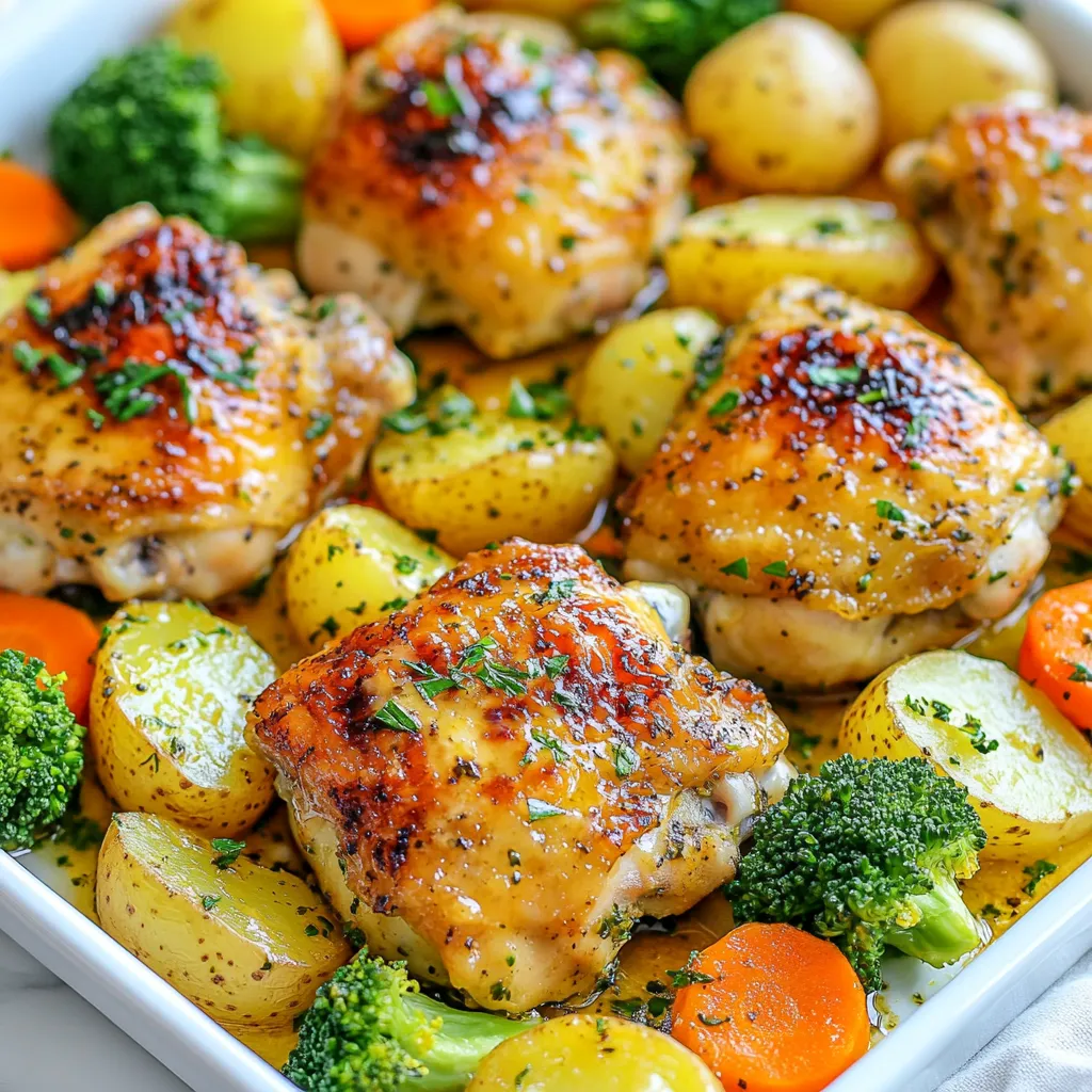 Sheet Pan Garlic Butter Chicken and Veggies Delight