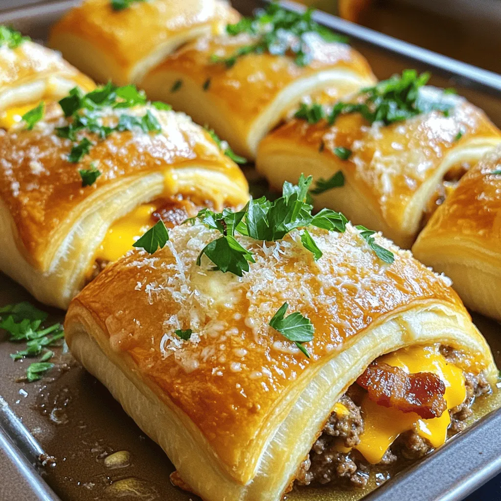 Garlic Parmesan Bacon Cheeseburger Bombs Delightful Snack