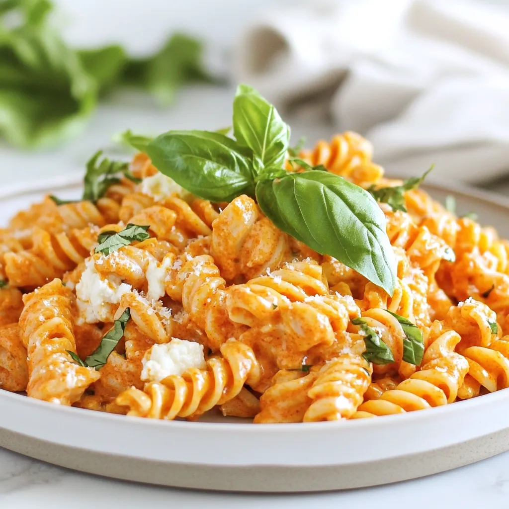 High Protein Red Pepper Pasta Tasty and Quick Meal