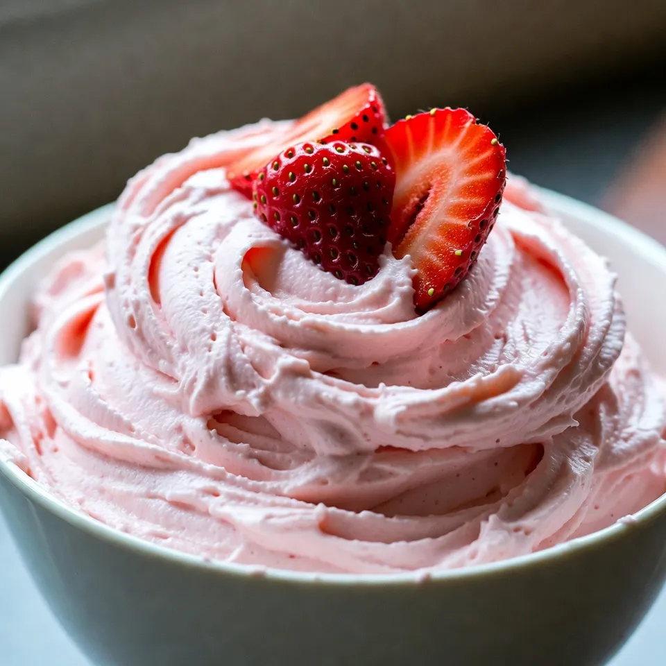 Strawberry Whipped Cream Frosting Light and Fluffy Treat