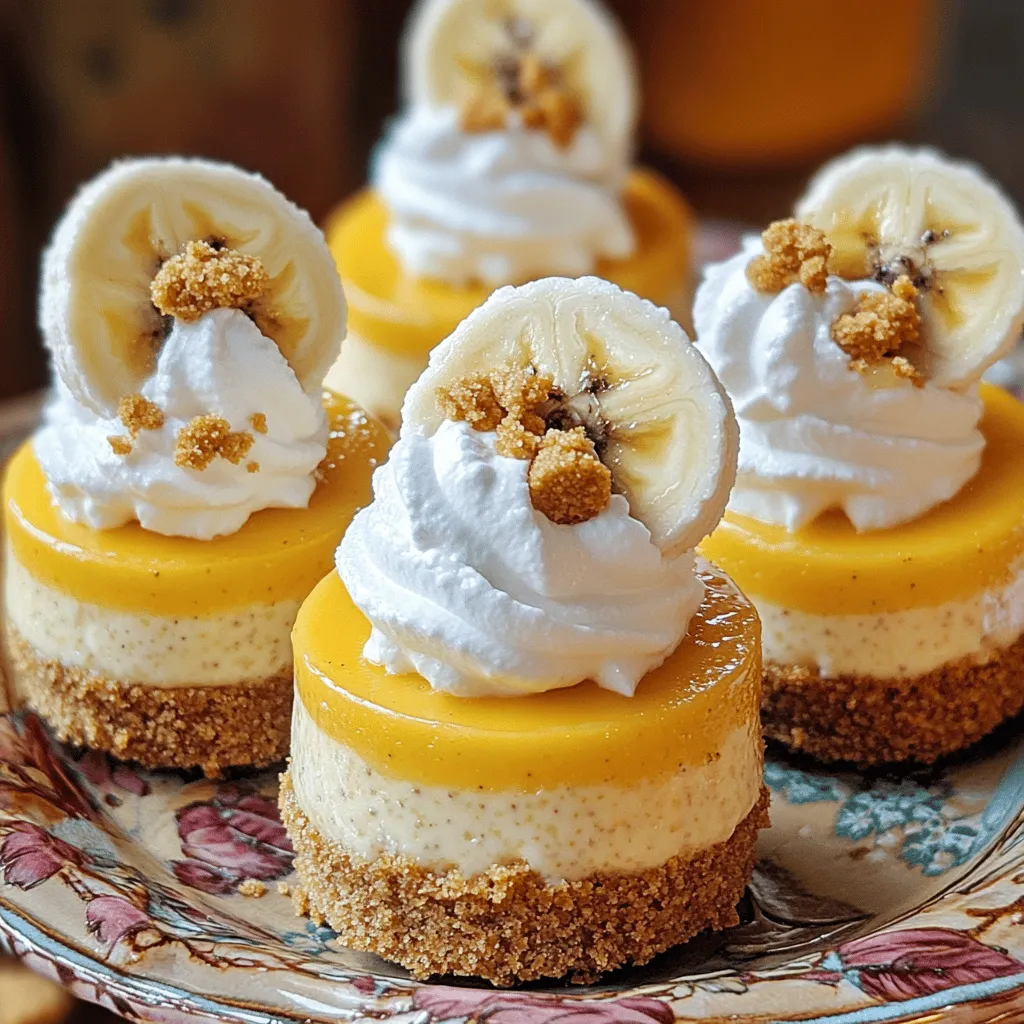 The best mini banana pudding cheesecakes start with simple but key ingredients. Each part plays a big role in taste and texture.