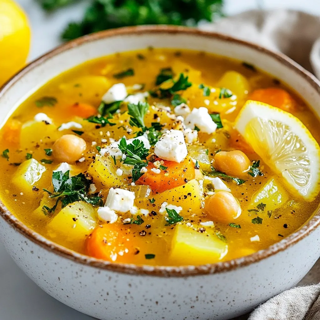 Lemony Greek Chickpea Soup Flavorful and Nourishing