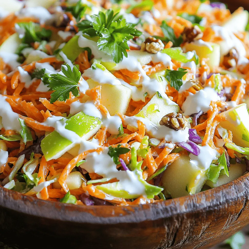 Sweet and Tangy Carrot and Apple Coleslaw Recipe