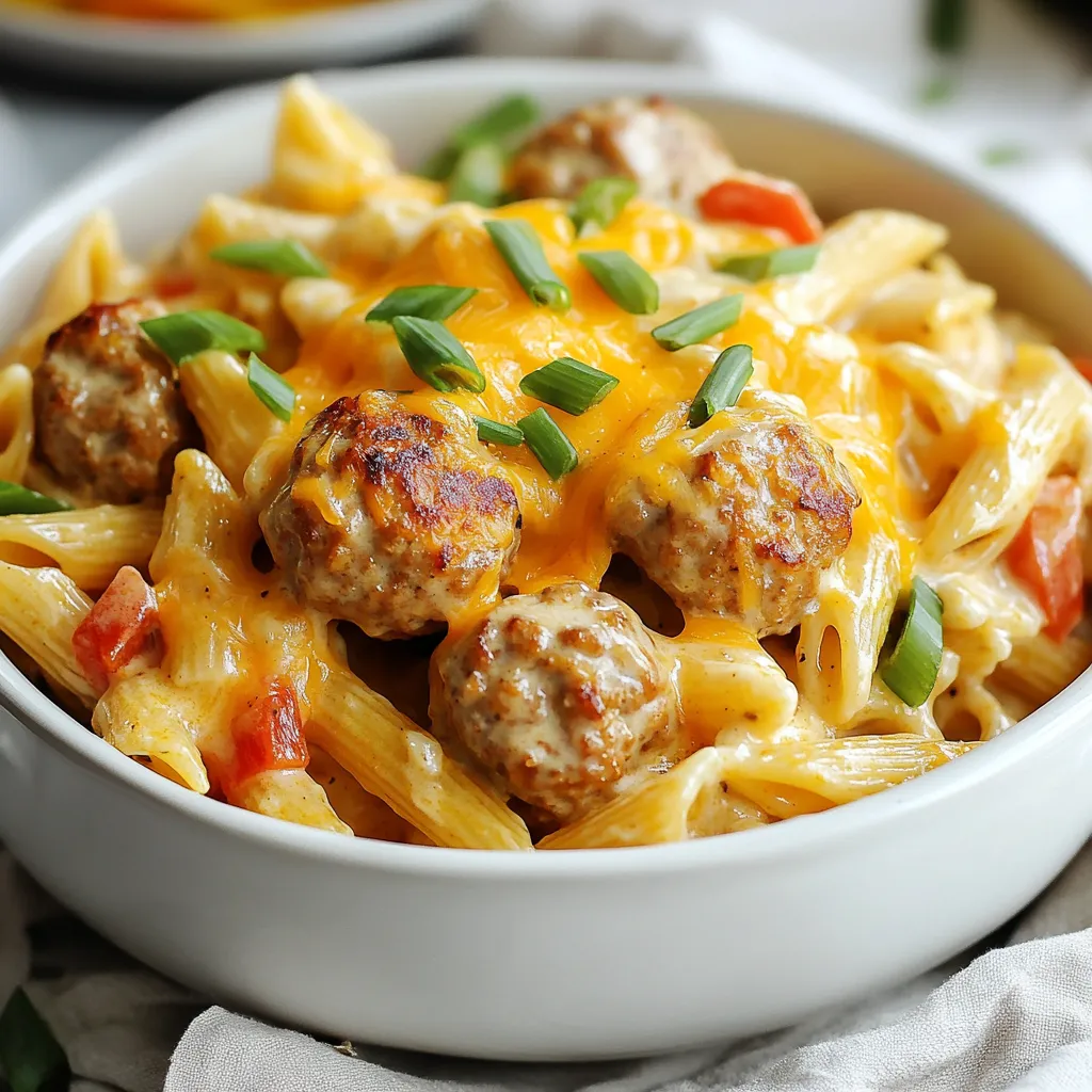 One-Pot Creamy Cajun Meatball Pasta Delight