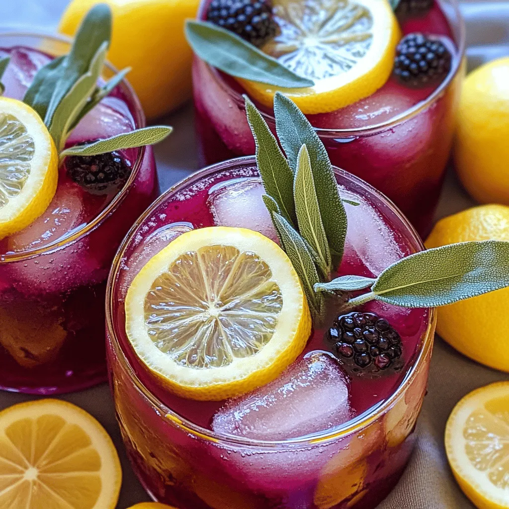 Blackberry Sage Lemonade Refreshing and Flavorful Drink