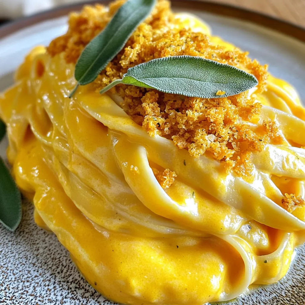 Creamy Pumpkin Alfredo with Sage Breadcrumbs Delight