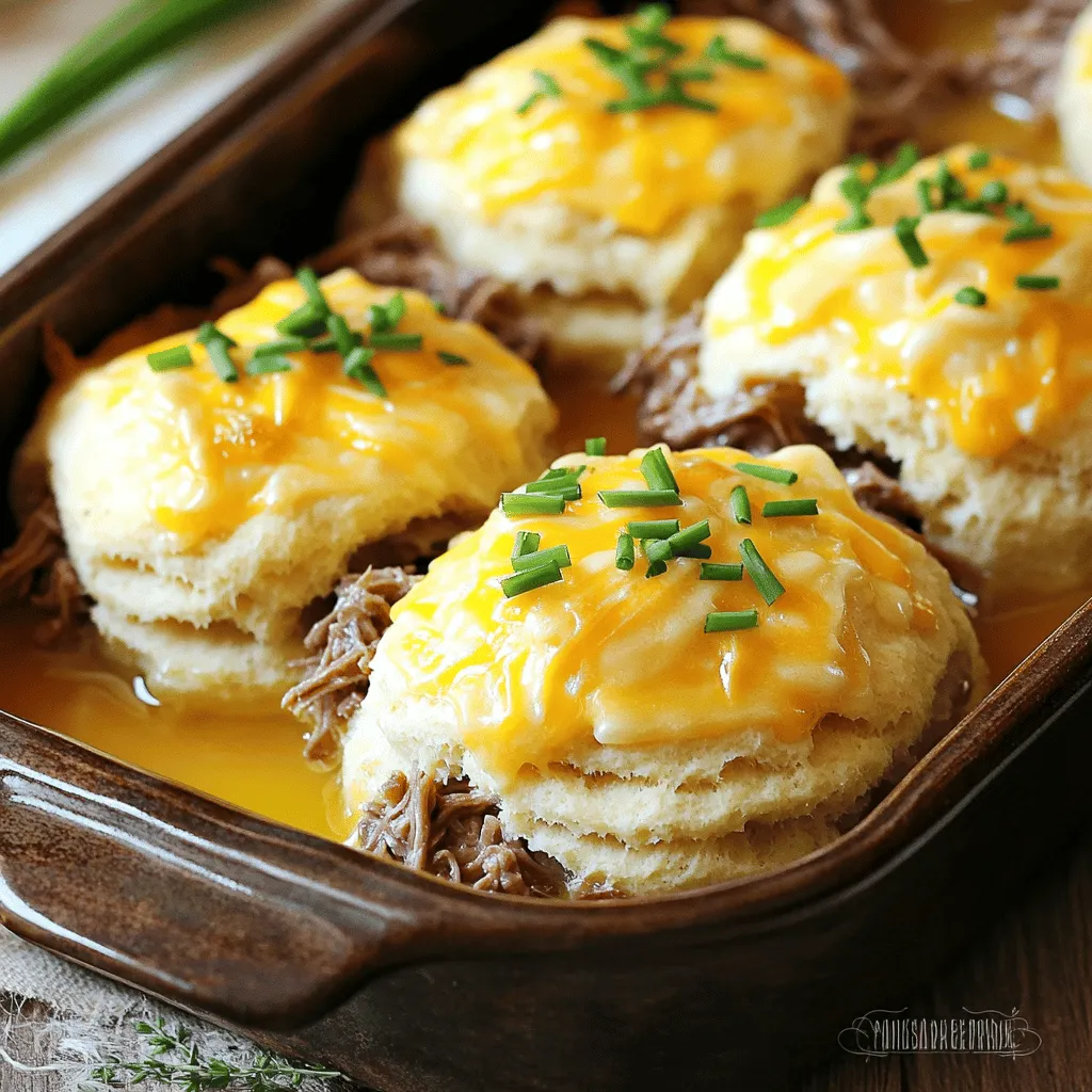 Beef and Cheese Butter Swim Biscuits Savory Comfort Dish
