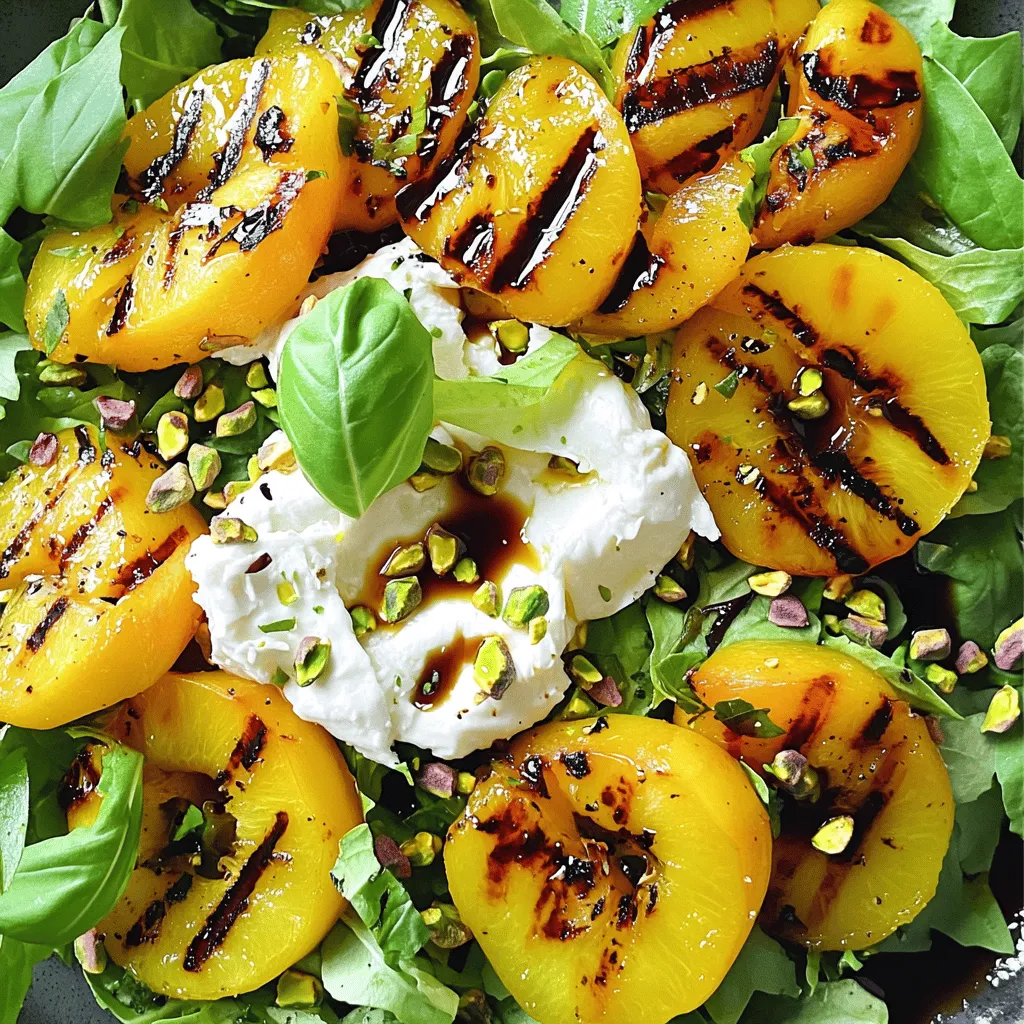 Grilled Nectarine Burrata Salad Fresh and Flavorful Dish
