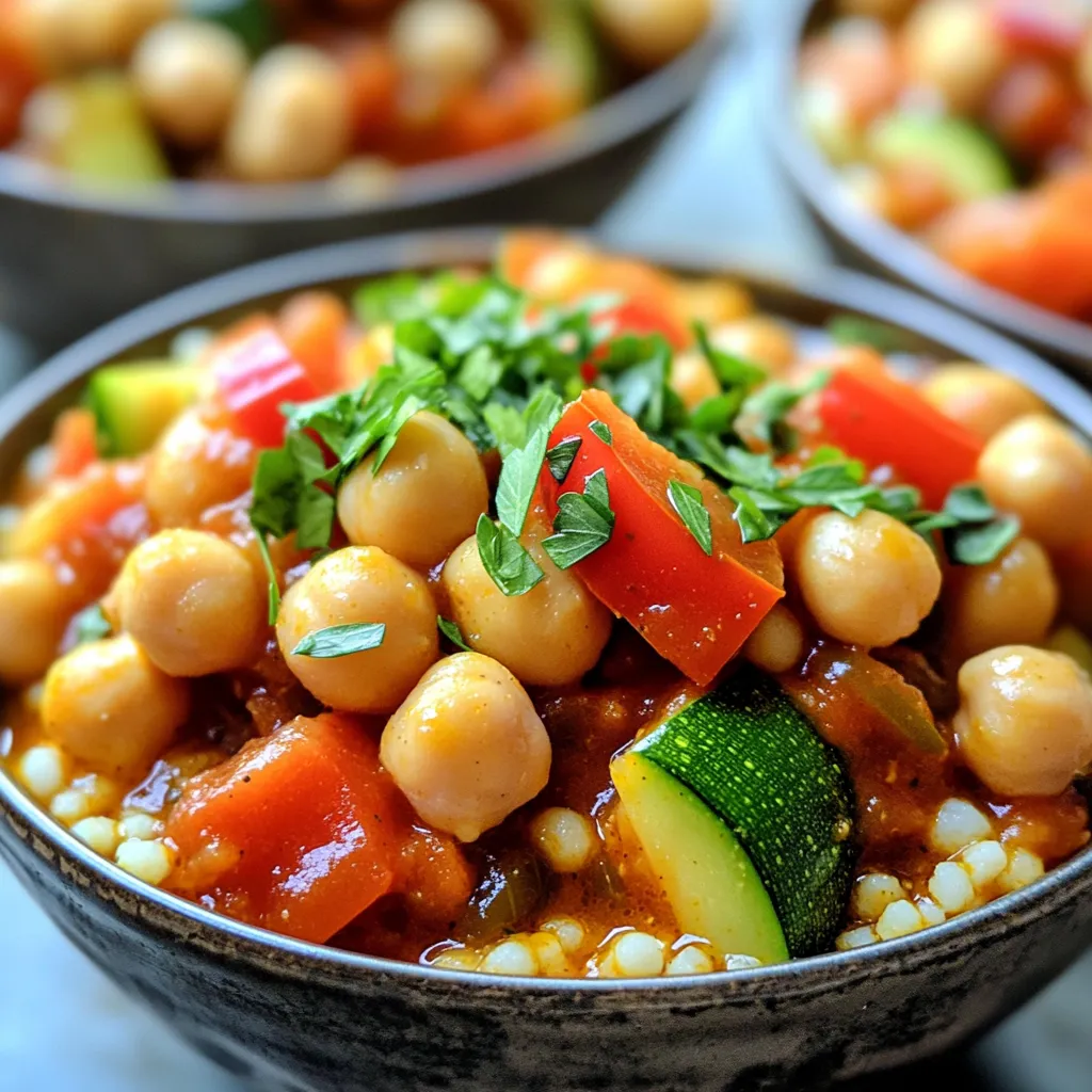 Spicy Harissa Chickpea Couscous Stew Delightful Meal