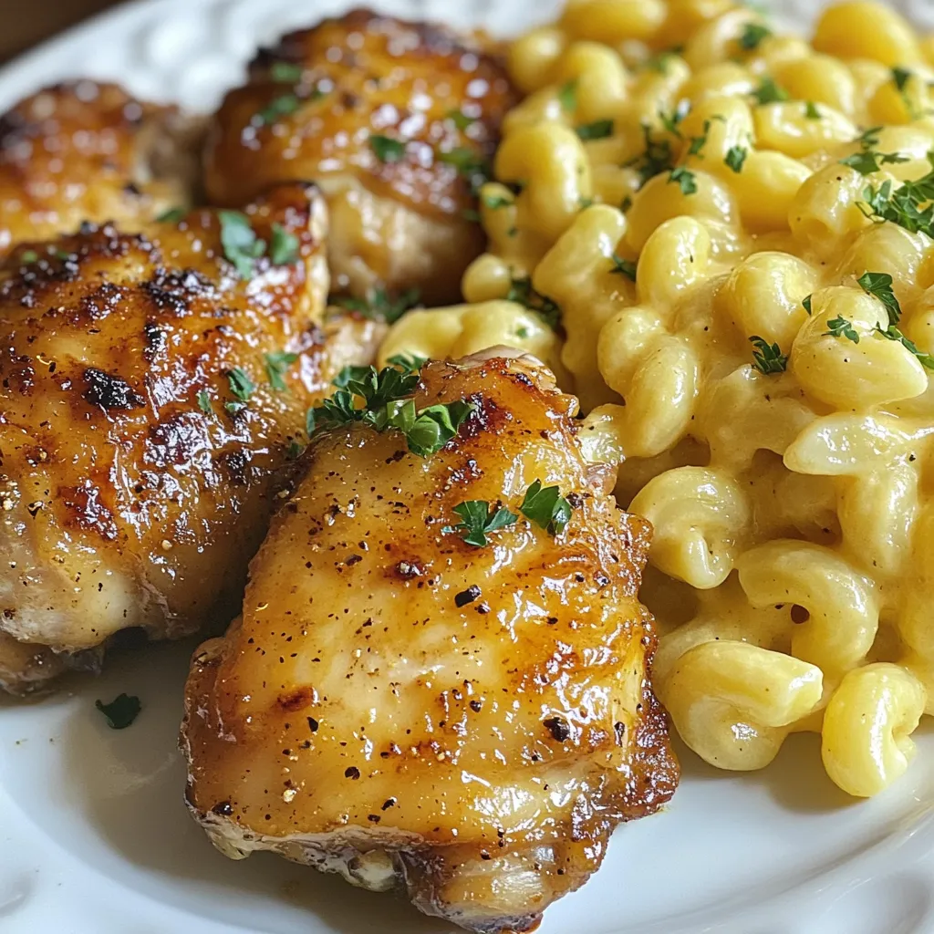 Spicy Honey Chicken with Mac and Cheese Delight