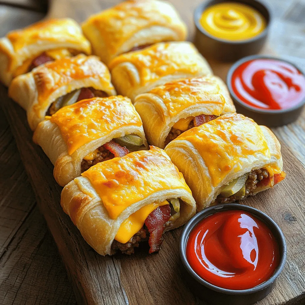 Bacon cheeseburger roll-ups are a fun twist on a classic meal. They combine the flavors of a cheeseburger with the easy-to-eat shape of a roll-up. Kids and adults love these savory snacks. They are great for parties, game days, or just a quick family meal.