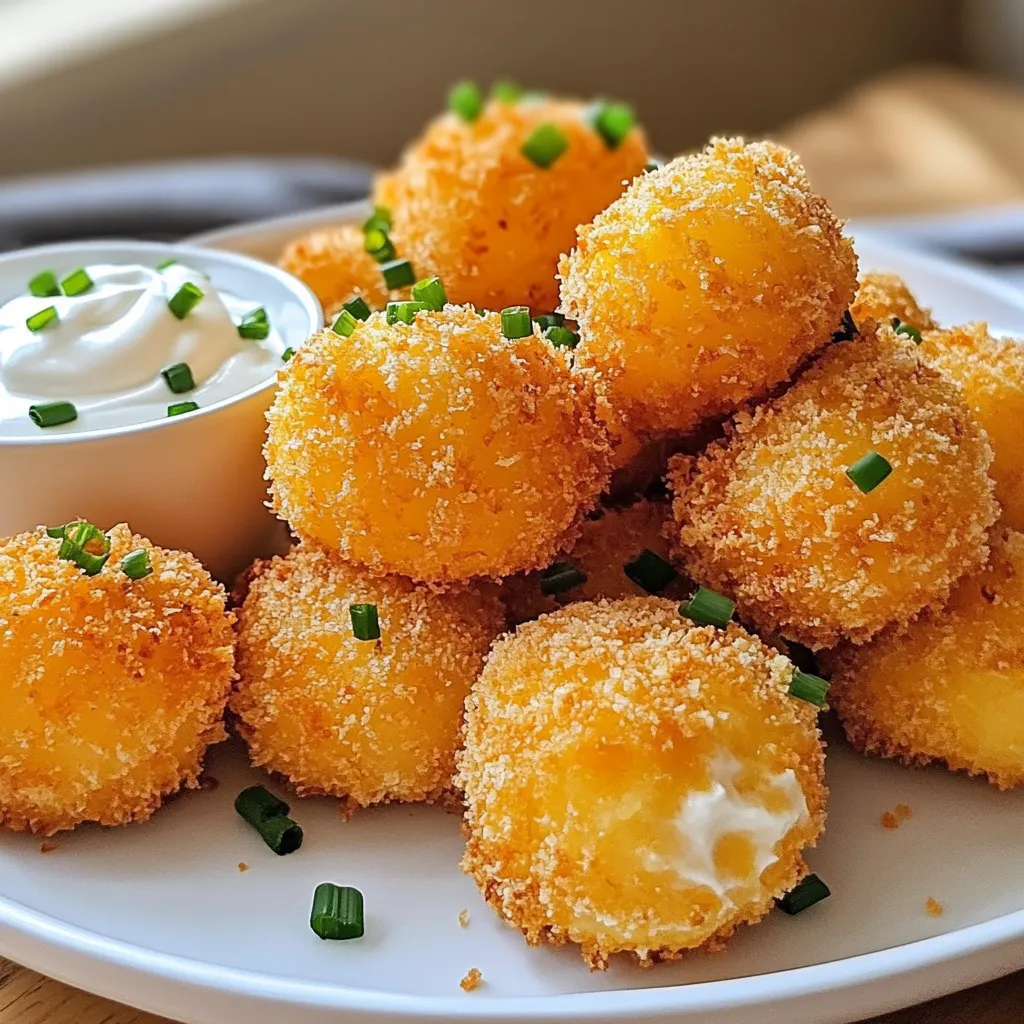 Crispy Mashed Potato Cheese Puffs Delightful Snack