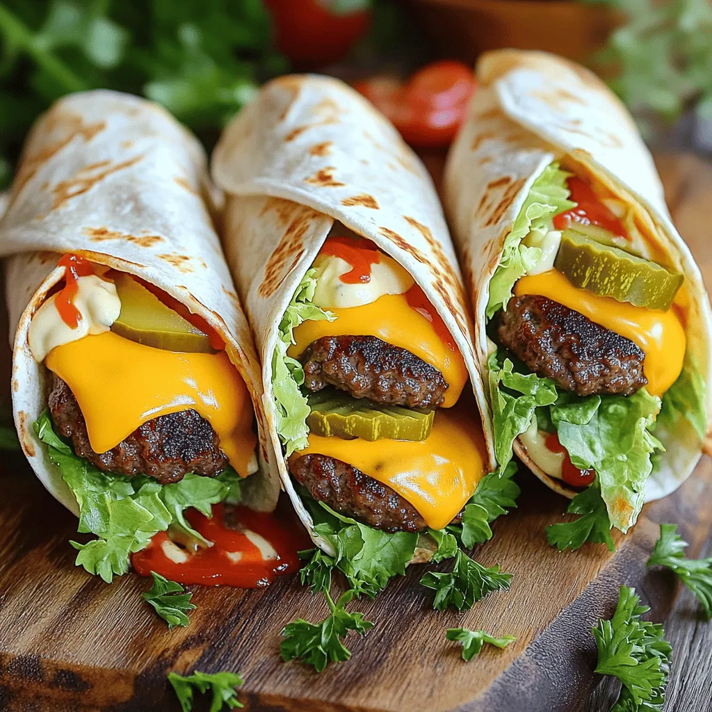 - 1 lb ground beef - Seasoning essentials: garlic powder, onion powder, paprika, salt, pepper - Wrap components: flour tortillas, lettuce, tomato, pickles
