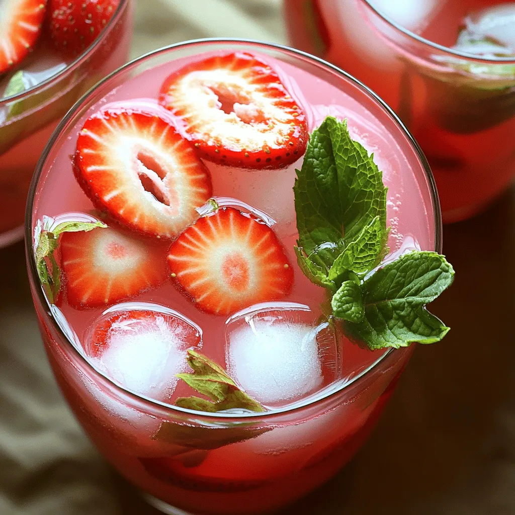 Strawberry sweet tea is simple and delightful. You need just a few key ingredients. The main ingredient is black tea. It gives that rich flavor we all love.