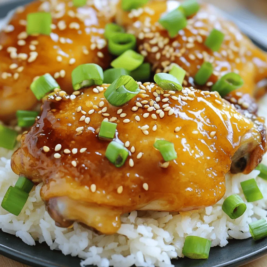 To make honey garlic chicken, you need these simple ingredients: