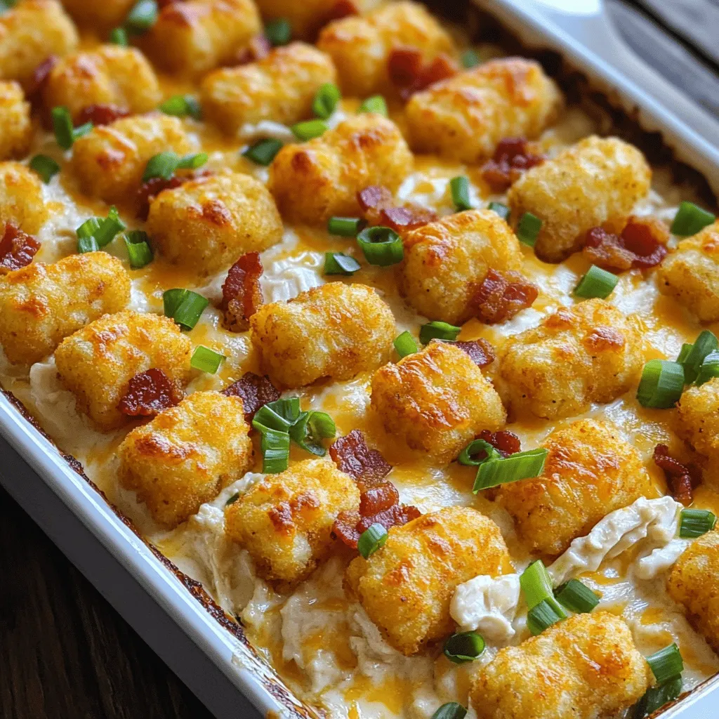 Cracked Out Chicken Tater Tot Casserole Recipe Delight