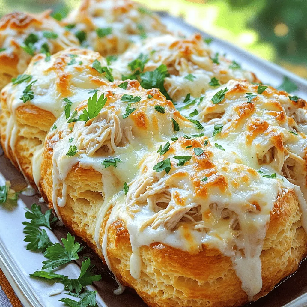 Chicken Alfredo Monkey Bread Tasty Comfort Dish