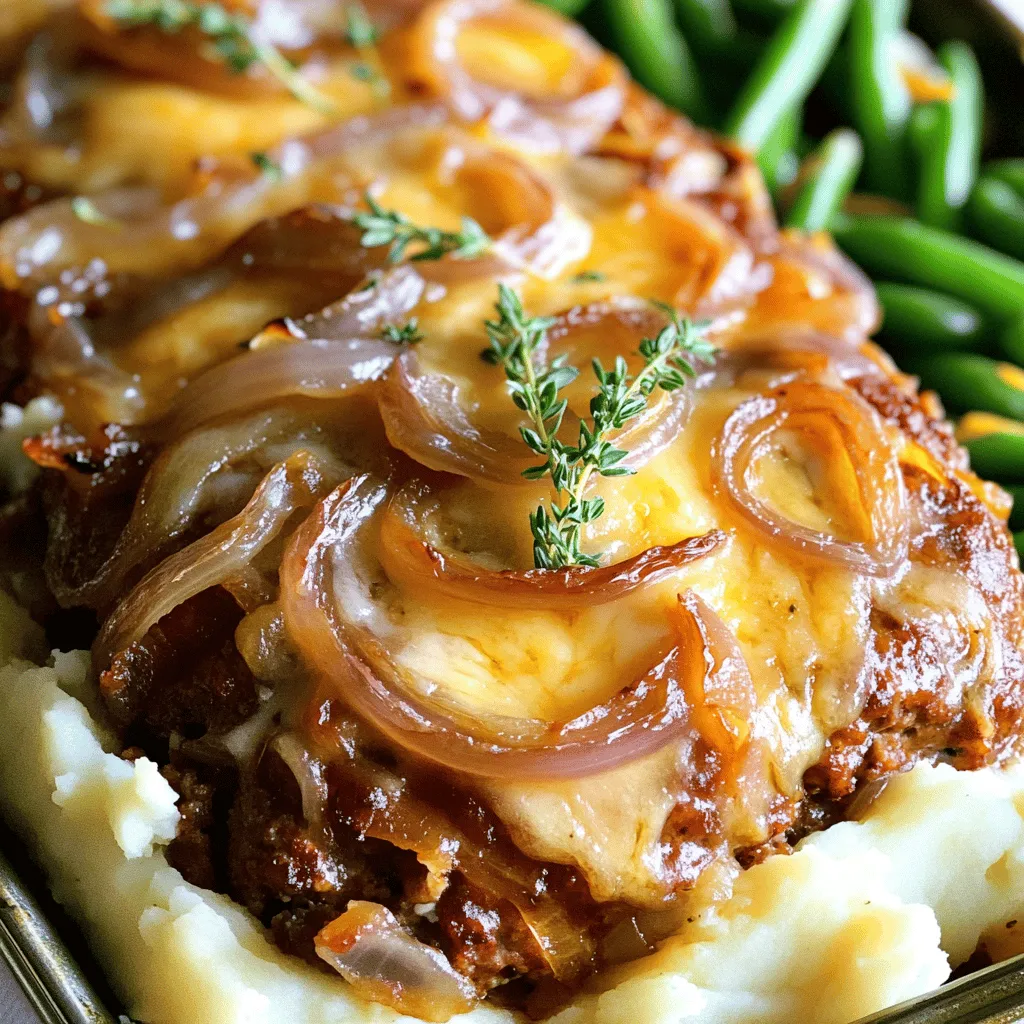 French onion meatloaf stands out because of its rich flavors. This dish combines savory meat with sweet, caramelized onions. You get a delicious taste in every bite.