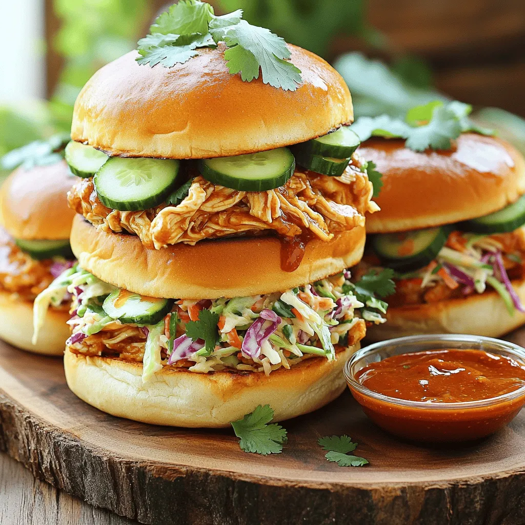 Sweet Chili Pulled Chicken Sandwiches for Busy Nights