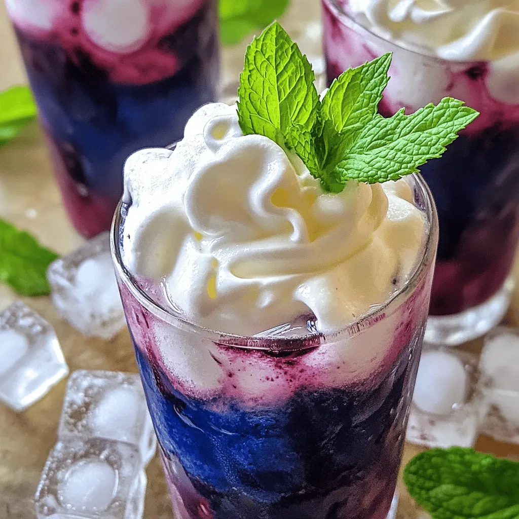 Sugar Free Blueberry Italian Cream Soda Delight