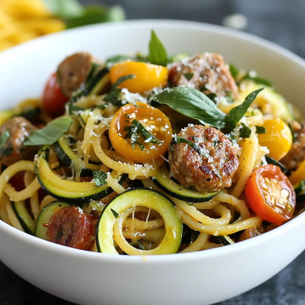 Savory Chicken Sausage Zucchini Pasta Easy Recipe