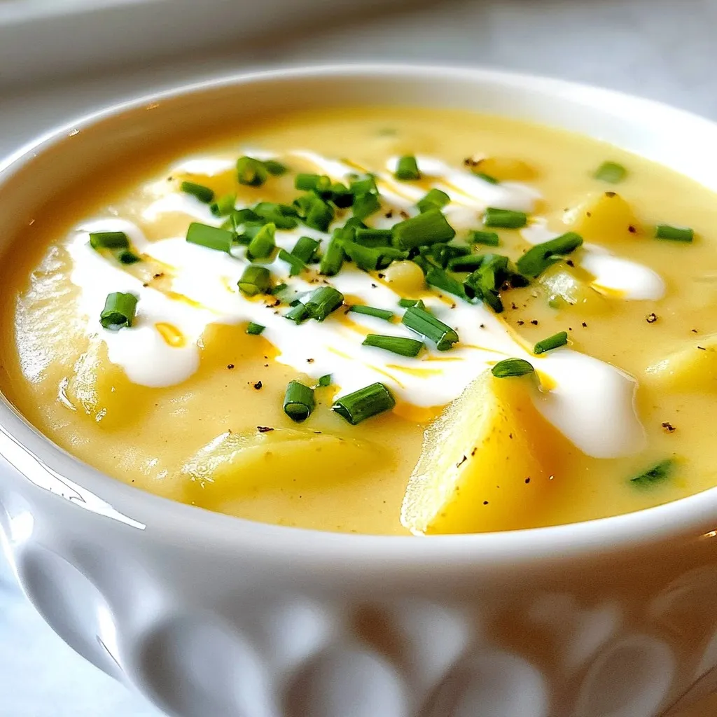 Creamy Cheddar Garlic Potato Soup Simple Comfort Dish