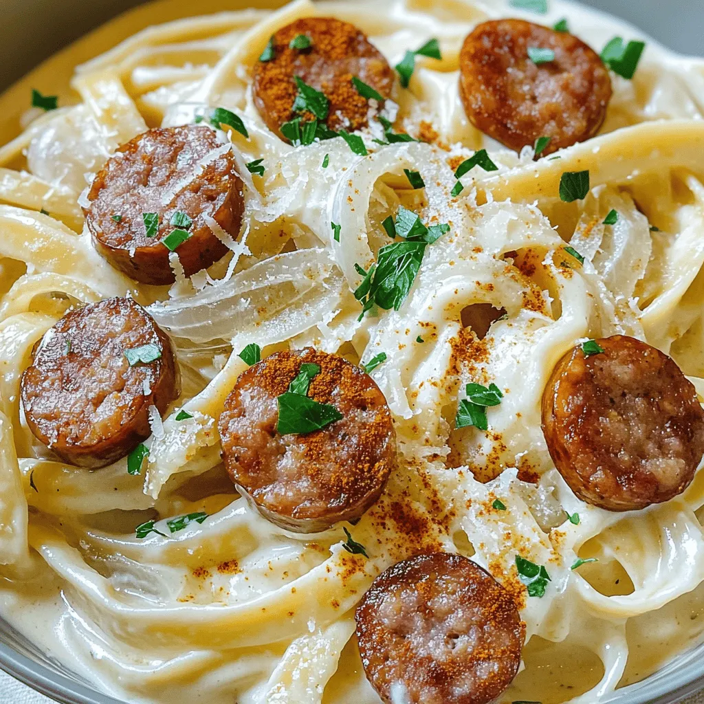 Creamy Cajun Alfredo with Smoked Sausage Delight