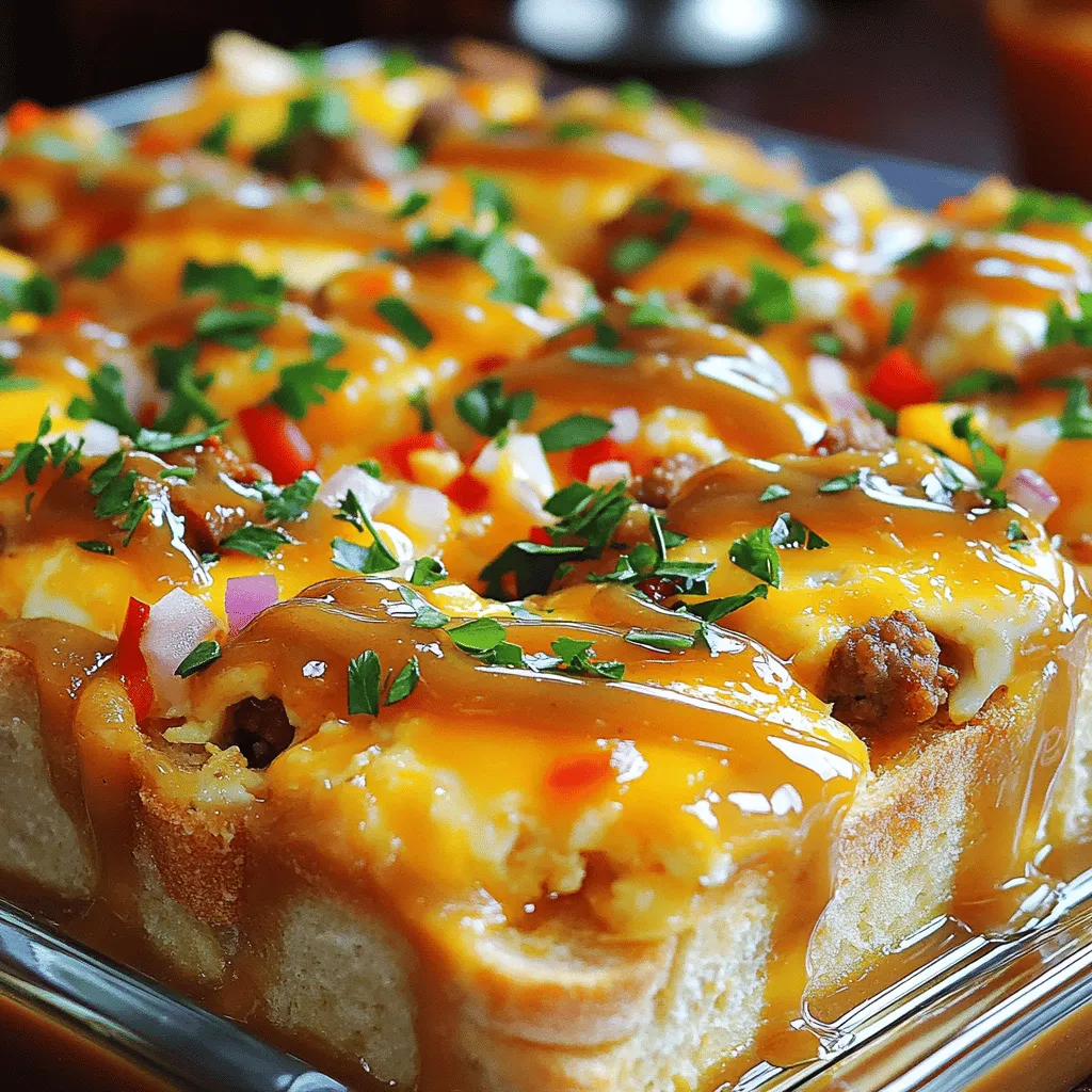 To make this breakfast casserole, you need simple, hearty ingredients. Start with 1 pound of breakfast sausage. This will give your dish a nice, meaty flavor. Next, you need 1 onion and 1 red bell pepper. Dice these up to add some color and sweetness.