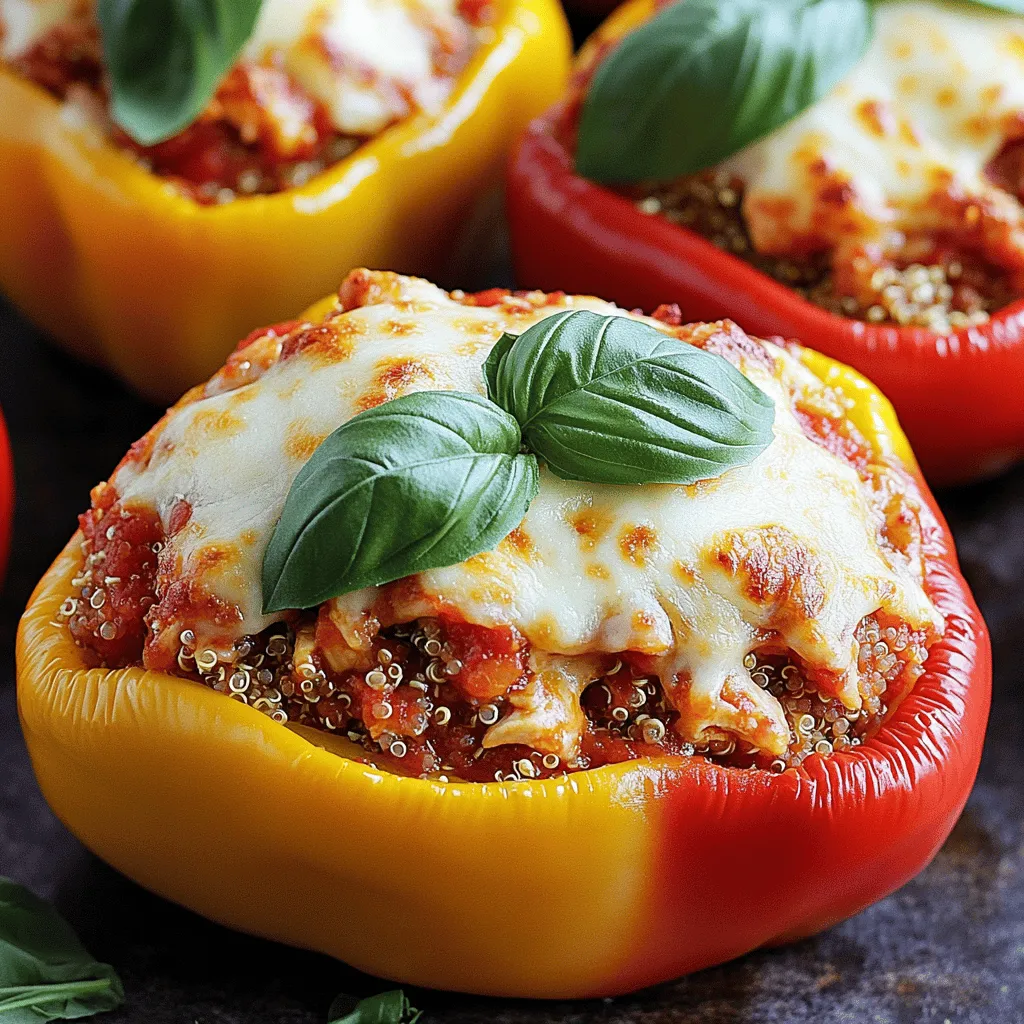 Savory Chicken Parmesan Stuffed Peppers Recipe
