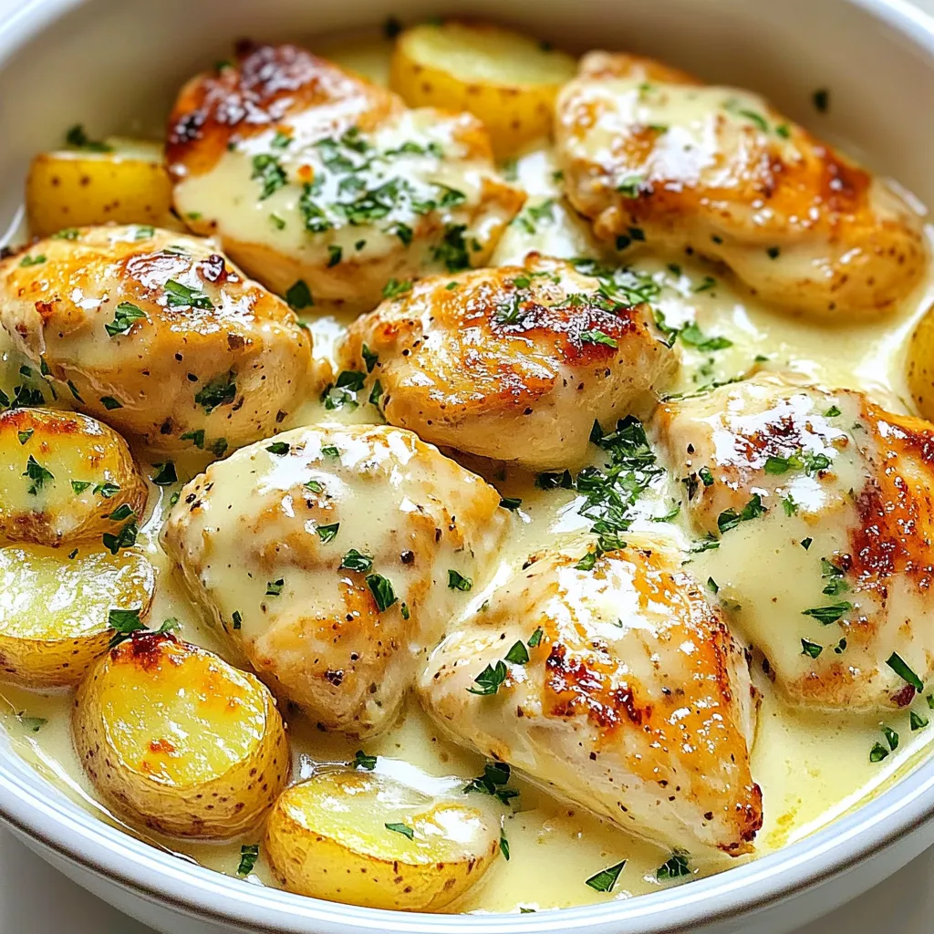 Garlic Parmesan Crockpot Chicken and Potatoes Delight