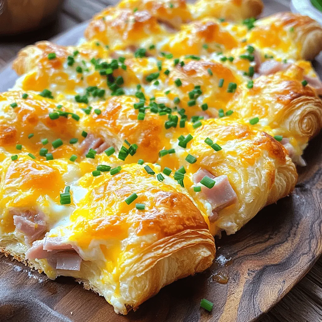 Cheesy Ham &#038; Croissant Breakfast Bake Delight