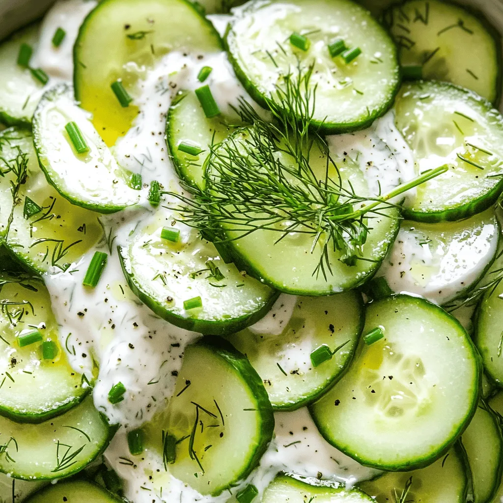 Creamy Cucumber Salad Tasty and Refreshing Side Dish