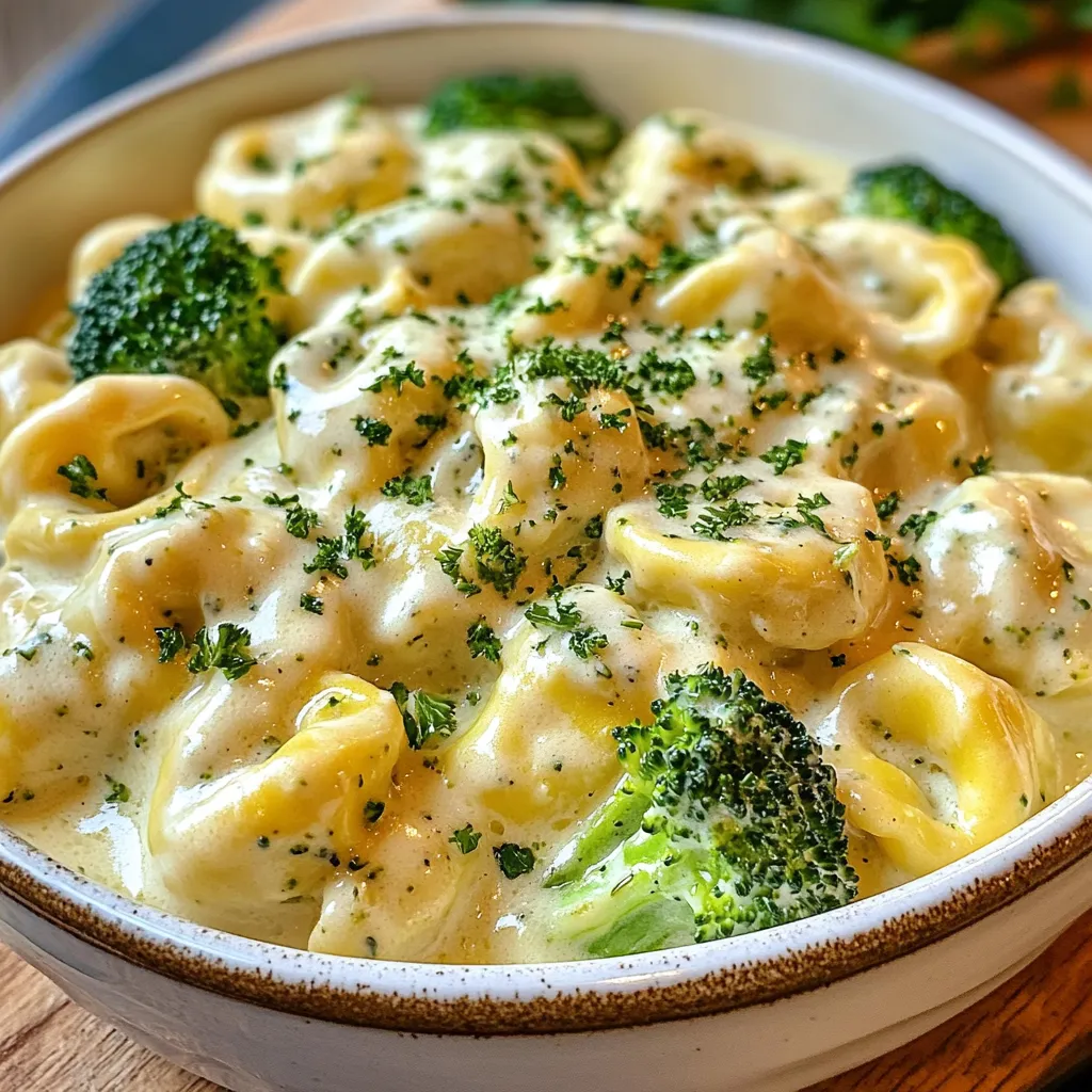 Cheesy Chicken Broccoli Tortellini Delightful Dish